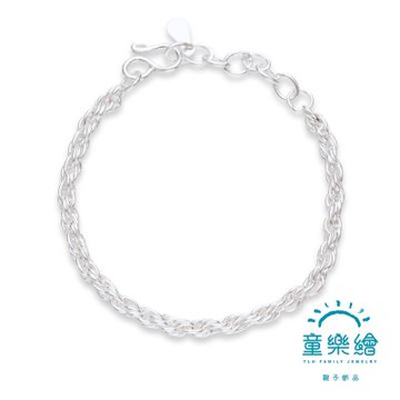 【童樂繪金飾】兒童純銀手鍊 麻花