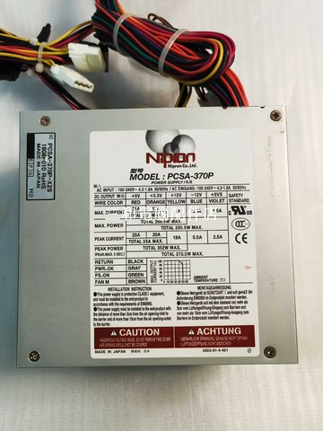 【三和電腦配件店】NiPron日本 PCSA-370P工業設備電腦電源 醫療設備PCSA-370P，功能正常 實物拍攝。