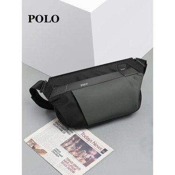 POLO胸包男斜挎包潮牌簡約男士單肩包時尚輕便休閑新款戶外小包包