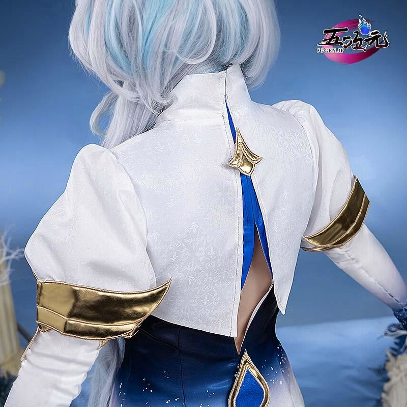 五次元 基萌 原神 コスプレ 水神 フォカロルス 神Ver 衣装