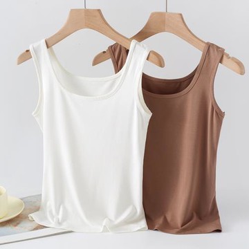 莫代爾吊帶背心女內搭薄款黑色韓版大碼修身百搭休閑春夏打底上衣