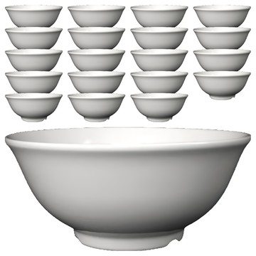 TATUNG 大同磁器 日式飯茶碗  陶瓷飯碗  日式餐碗  湯碗  20個  白色