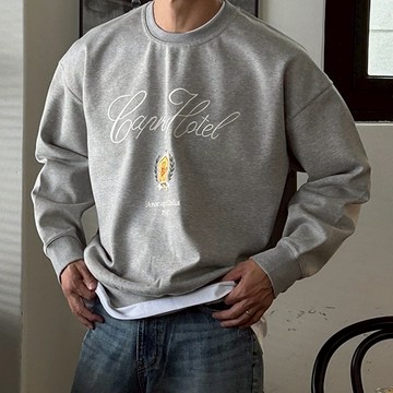 正韓1947月桂樹刺繡純棉圓領大學T恤 3色 YUPPIE 預購商品 1007