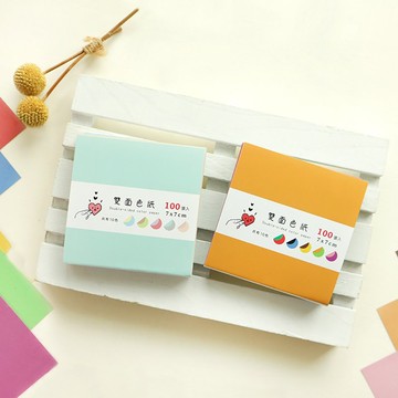 7x7cm雙面色紙100入 (2色) SW-115 摺紙 DIY 手作