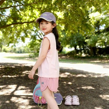 Mimo⭐夏季兒童韓版冰感防曬速干休閒運動寬鬆無袖背心套裝