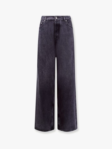 Loose fit black denim trouser - OFF WHITE - gender_Man