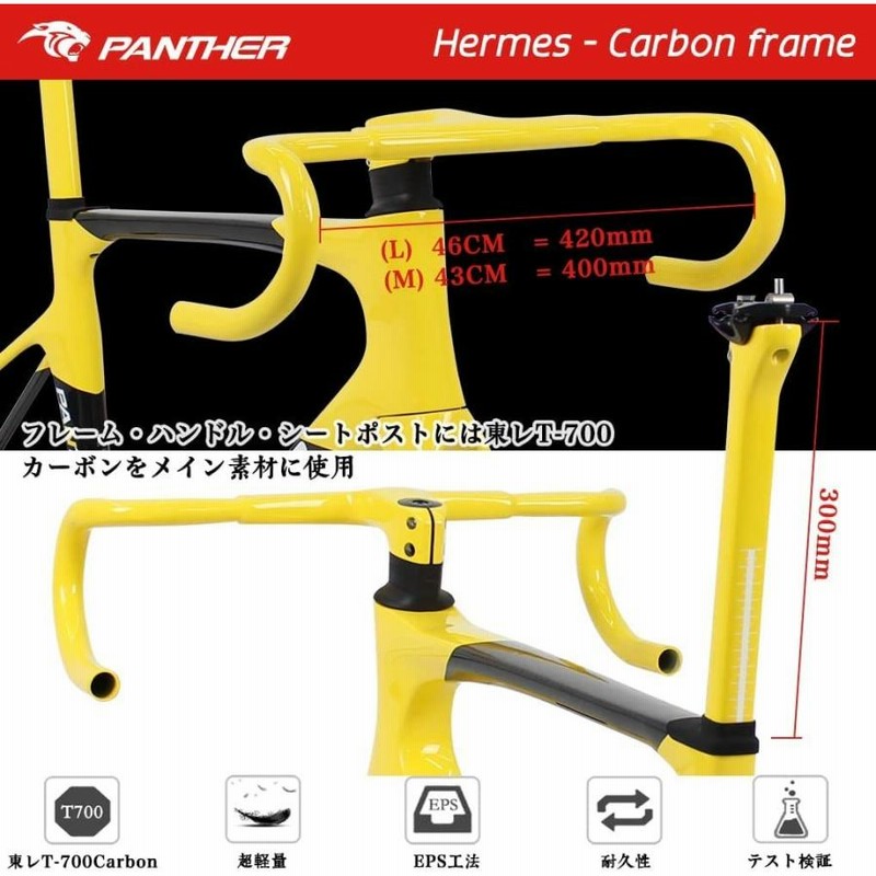 PANTHER (パンサー) ロードバイク フルカーボン フレームセット