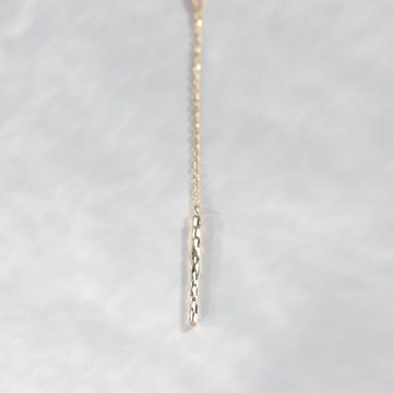 14K 閃亮長金條項鍊 洗澡免摘  流汗碰水不褪色