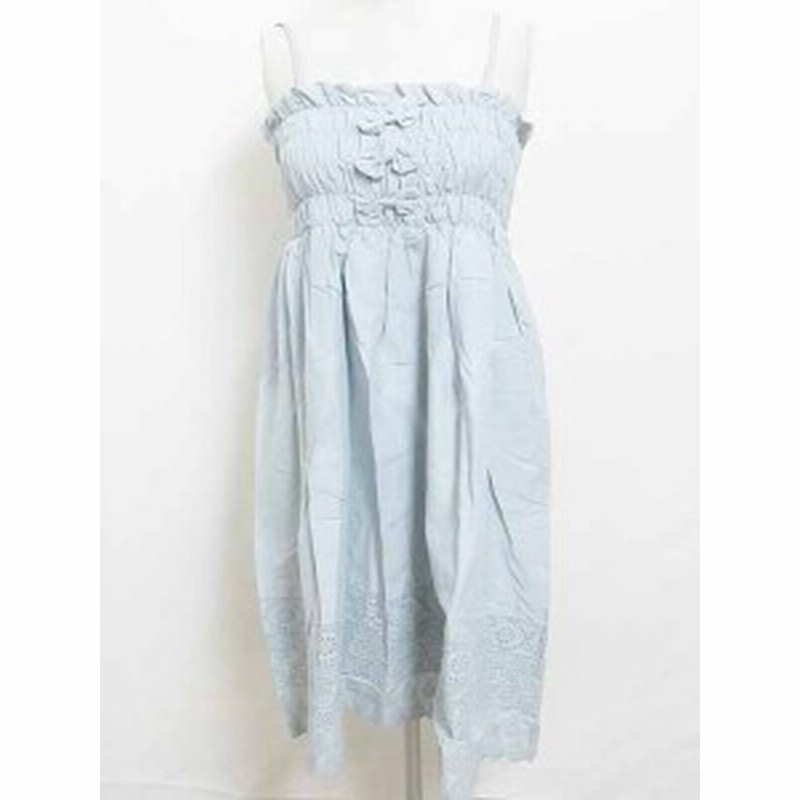 中古 ラボラトリーワーク Laboratory Work ワンピース チュニック ノースリーブ 膝丈 タグ付き コットン 100 水色 青 M レディース 通販 Lineポイント最大1 0 Get Lineショッピング