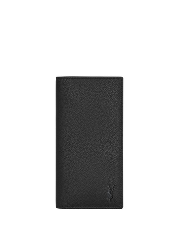 Saint Laurent - logo-debossed leather wallet - men - CALFSKIN - One Size - Black