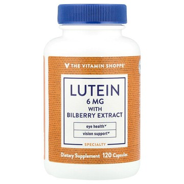 The Vitamin Shoppe, 含歐洲越橘提取物的葉黃素，120 粒膠囊