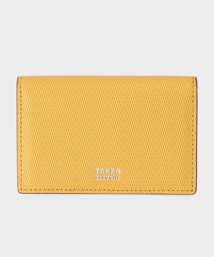 TAKEO KIKUCHI/タケオキクチ）◇【ミニメッシュ レザー】 名刺入れ/メンズ イエロー（532） 通販 LINEポイント最大1.0%GET  LINEショッピング
