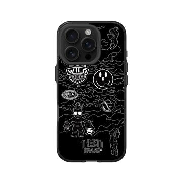 iPhone 16 Pro Clear 酷墨灰 - KID - 黑色線框迷彩