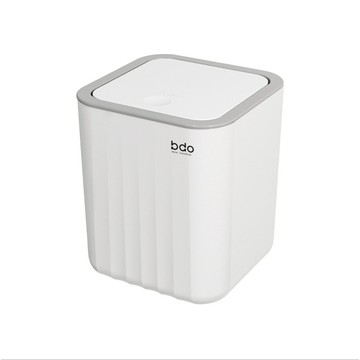 bdo 彈蓋桌面垃圾桶  200g  灰白色