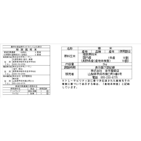 スーパームーン 新米 米2kg 「スーパームーン」 長野県産 令和5年産 新米 特別栽培米 きわだつ大粒 食べ応えのある美味しさ