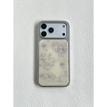 ✨防摔手機殼✨天使狗狗貓咪適用iPhone14/16/15promax蘋果手機殼13膚感17水凝12