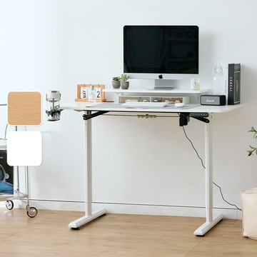 無段式電動升降桌 電腦桌 工作桌 辦公桌-120x60cm-2色任選