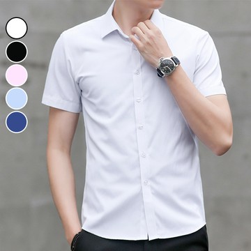 短袖襯衫 韓版修身免燙不易皺商務襯衫(5色)現+預【NZ733001】