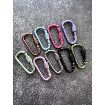 戶外鋁合金小號登山扣背包鎖外掛鉤D型安全防丟連接快掛edc鑰匙扣