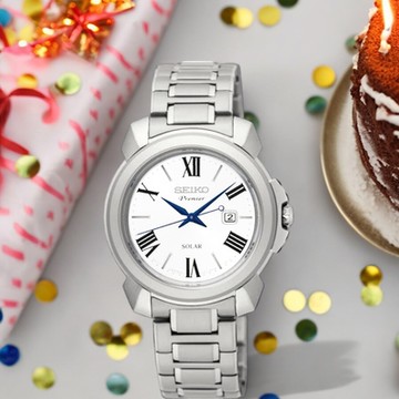 SEIKO 精工錶 Premier 太陽能錶 時尚錶 藍寶石水晶鏡面 手錶-V137-0CT0S/SUT321J1_SK043