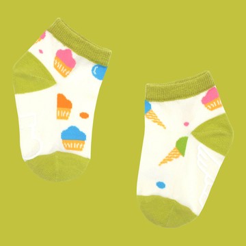 sokker®｜冰甜筒防滑2分之1童襪