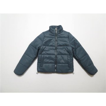 美式街頭潮牌素款純色尼龍短款外套拉鏈面包薄棉服女款薄棉衣特價