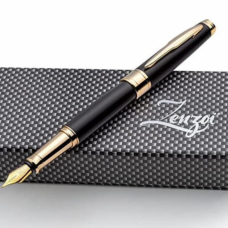 Zenzoi マットブラック 万年筆セット エレガントな万年筆 ミディアムペン先 ドイツシュミットゴールドペン先 インクコンバーター インクレフィル 通販 Lineポイント最大get Lineショッピング