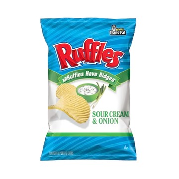 RUFFLES 波樂洋芋片香蔥口味，酥脆波浪，美國進口，184.2g，聚會零食首選  1包