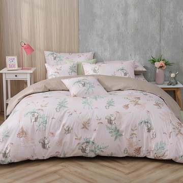 雙人兩用被套床包組/美國棉授權品牌 / 小松嘉比 [鴻宇] 台灣製 - 2310