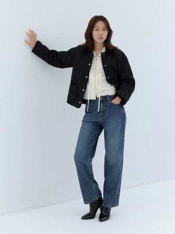 brush denim pants - medium blue