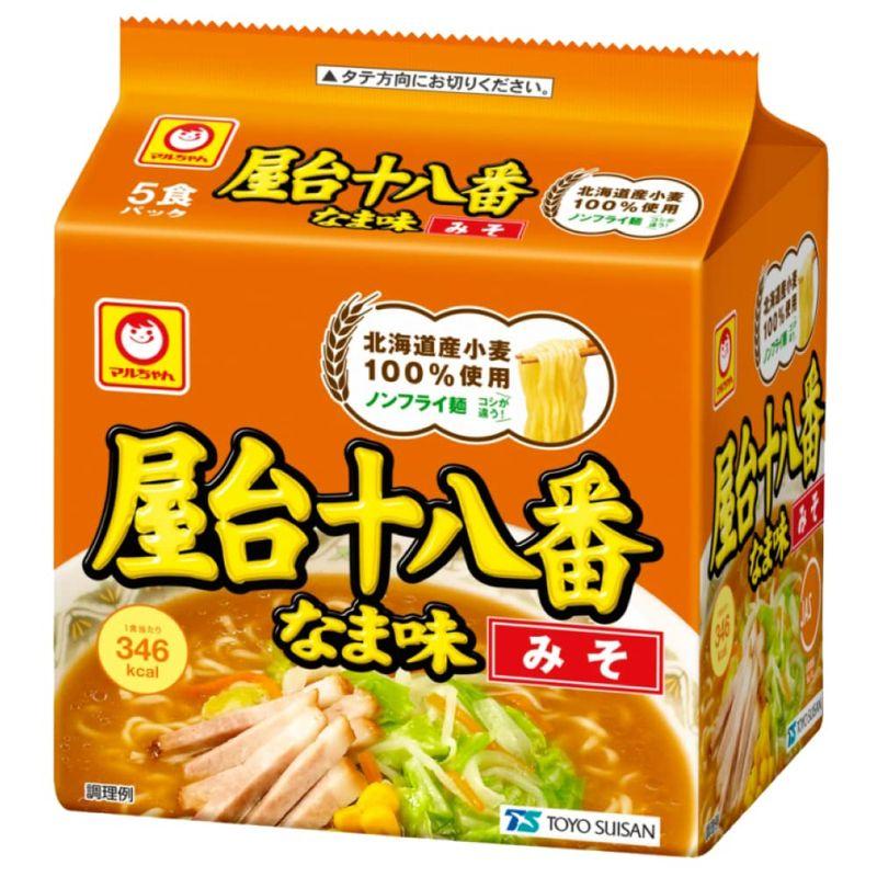 東洋水産 マルちゃん 屋台十八番 なま味みそ 5食パック ×18個 (6個入×3ケース)