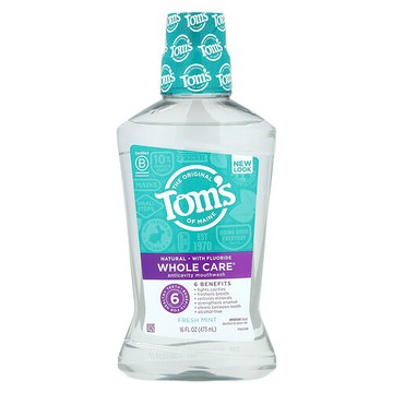 Tom's of Maine, Whole Care®，防蛀漱口水，清爽薄荷味，16 液量盎司（473 毫升）