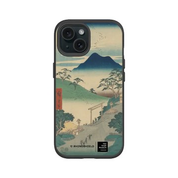 iPhone 15 SolidSuit 黑 - Van Gogh Museum - 浮世繪系列東海道五十三次名所圖會 - 歌川廣重