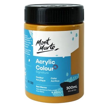 Mont Marte 蒙瑪特 Signature 壓克力顏料 Raw Sienna 生褐 300ml  1色