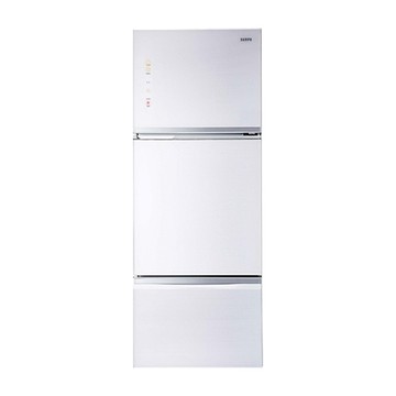 聲寶455L AIE全平面玻璃系列變頻三門冰箱/SR-A46GDV(W6)/琉璃白+贈卡爾炒鍋