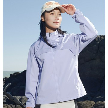 春秋新款沖鋒衣外套女連帽防風休閑夾克戶外時尚輕量化露營登山服鑫弘-素時衣櫥