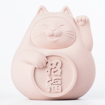 【泥研製所】戀愛粉 胖胖招福貓(大)