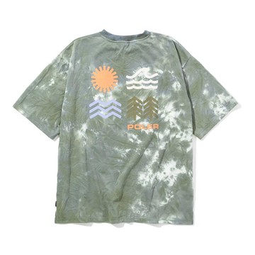 日本限定POLER ELEMENT QUICK DRY DYE TEE 快乾染色T恤 / 綠灰