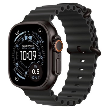 Apple 2025 Apple Watch Ultra3 鈦金屬  GPS + 行動網路  黑色 + 黑色海洋錶帶  49mm