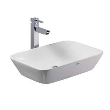 Derek 檯上奈米方型盆/不附龍頭/純白/L183NA