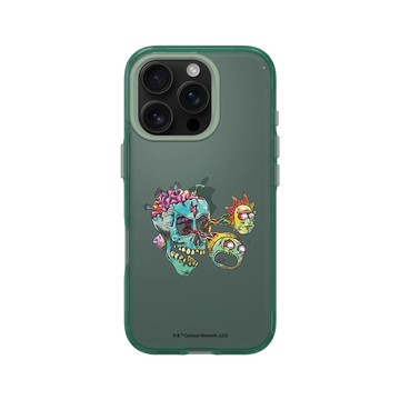 iPhone 16 Pro Clear 憂墨綠 - 瑞克和莫蒂 Rick and Morty - 骷顱頭攻擊