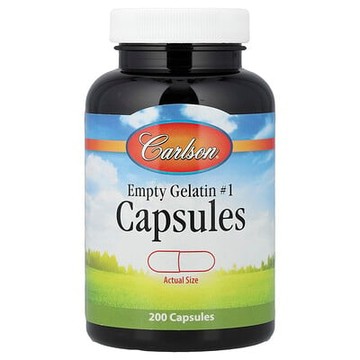 Carlson, 空明膠膠囊#1，200 粒
