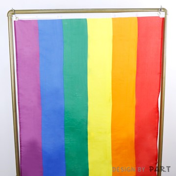 【PAR.T】彩虹文創小物/遊行必備/六彩旗幟-銅釦大彩虹旗