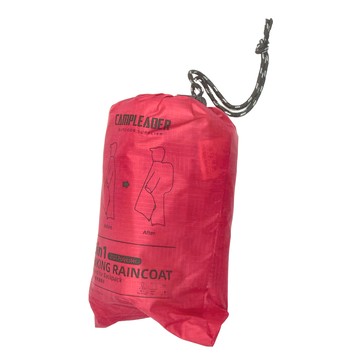 CAMPLEADER 三合一雨衣 210T滌綸防水 PU3000N  230 x 140cm  深紅色  1件