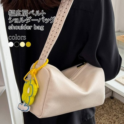 ショルダーバッグ レディース バッグ 合皮 幅広肩ベルト ハンドバッグ カバン 裏地付き カジュアル 通勤 Puバッグ ショルダー付き 通販 Lineポイント最大get Lineショッピング