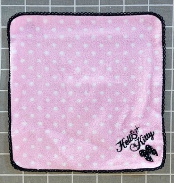【震撼精品百貨】Hello Kitty 凱蒂貓~日本三麗鷗 KITTY小方巾/手帕-粉戒指#52365