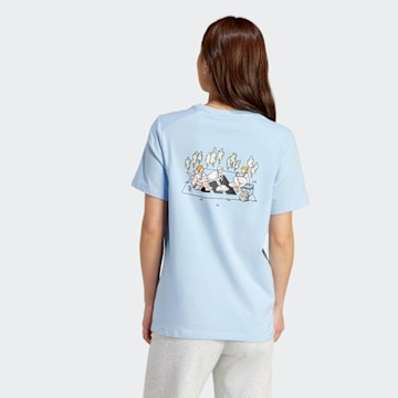 【adidas 愛迪達】 CODES DOODLE CAMP 短袖上衣 T恤 女 JX5323