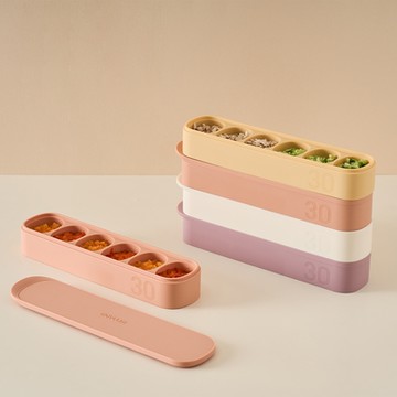 MOYUUM 韓國 雙層密封白金矽膠副食品分裝盒(6格) 多款可選