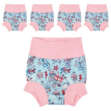 Splash About Brand New Happy Nappy 全新3D游泳尿布褲 6~12個月 水母寶藏  L  5件