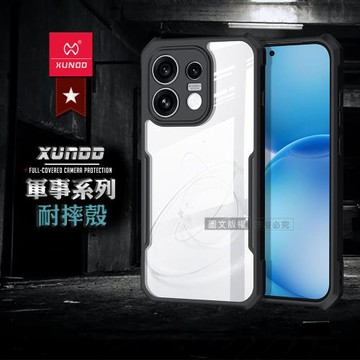 XUNDD訊迪 軍事防摔 OPPO Reno16 F 鏡頭全包覆 清透保護殼 手機殼(夜幕黑)